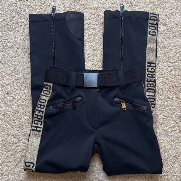 Goldbergh Pants - Goldbergh Rocky pippa Ski Pants Pippa Ski Pants Black Gold Logo Waterproof US 10